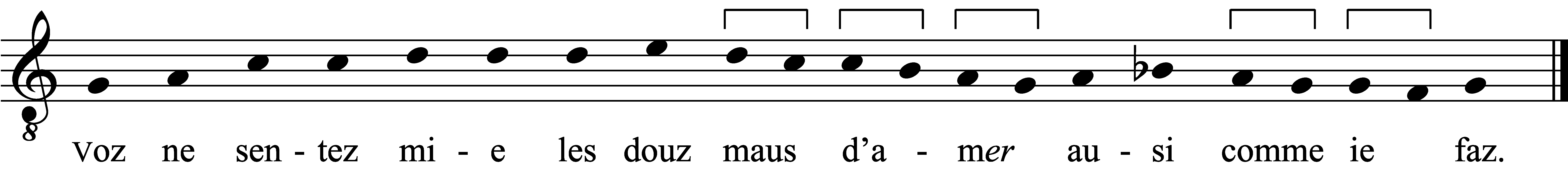 Refrain musical notation